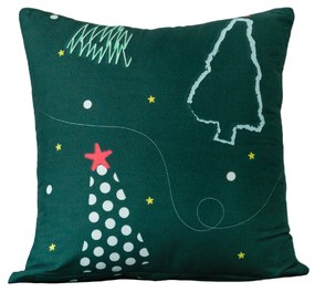 Mikroszálas párnahuzat CHRISTMAS DRIFT 45x45 cm, zöld