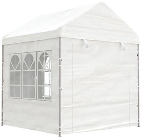 vidaXL fehér polietilén pavilon tetővel 8,92 x 2,28 x 2,69 m