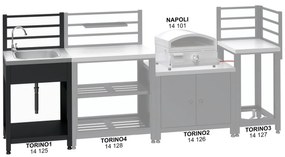 Cattara 14125 modul mosogatóval kültéri konyháhozTorino 1