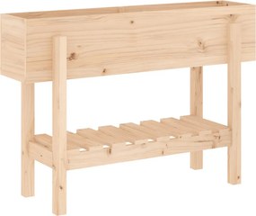vidaXL tömör fenyőfa kerti magaságyás 101 x 30 x 69 cm