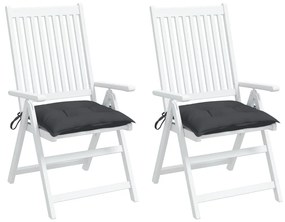 2 db antracitszürke oxford szövet székpárna 50 x 50 x 7 cm