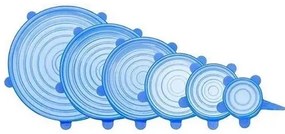 Szilikon fedő szett az edényekre - 6 db