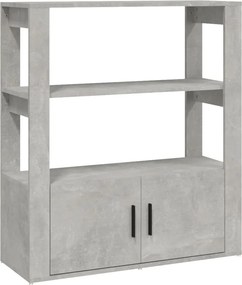 vidaXL betonszürke szerelt fa tálalószekrény 80x30x90 cm