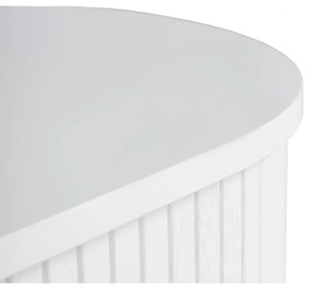 Fehér dohányzóasztal tölgyfa dekorral 60x120 cm Nola – Unique Furniture