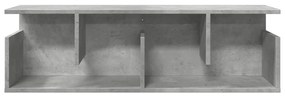 betonszürke szerelt fa faliszekrény 100 x 20 x 30 cm