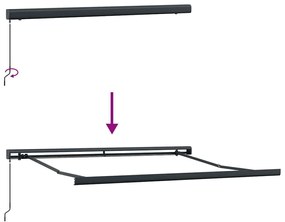 Napernyő Antracit 3 x 2,5 m Fém