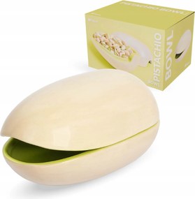 Pisztácia alakú kerámia tál realisztikus dizájnnal 17,5cm