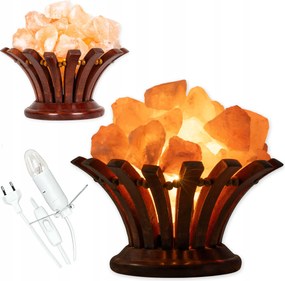 Himalája só lámpa fa tál kosár természetes levegő ionizátor