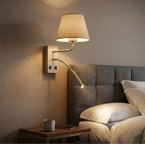 Fali lámpa ARDEN 1xE27/15W/230V + 1xG9/8W bézs