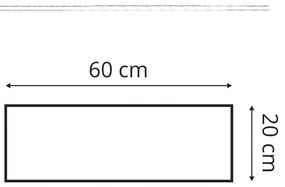 Kárpitozott panel - Téglalap - 60x20cm Szín: Krémes fehér