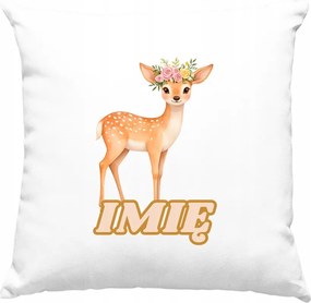 Gyerek párna Sarenka Virágok +Név Fehér