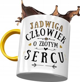 Sárga Bögre Hedvig Feleség Barátnőjének Ajándék Nyomtatott Fotóval