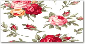 Üvegpanel konyhába Rózsa 120x60 cm Ragasztó