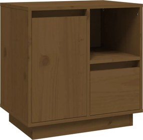 vidaXL mézbarna tömör fenyőfa éjjeliszekrény 50 x 34 x 50 cm