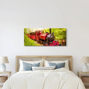 Egy gőzvonat képe (120x50 cm)