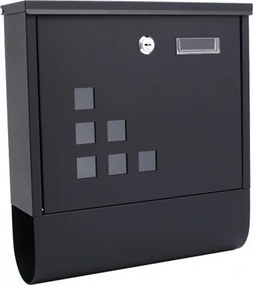 M-Kraft postaláda, téglalap alakú, antracit