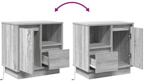 Éjjeli asztal LED-del Szürke Sonoma 50x34,5x50 cm