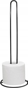 Könnyű Wc-papír Tartó Állvány Tartalék Fekete Acél Szabadon Álló Robusztus