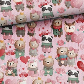 Függöny anyaga Szerelmes mackók