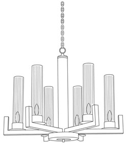 Kolarz 6009.80630 - Csillár láncon RAGGIO 6xE14/25W/230V 24K arany