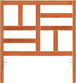 Ágyszerkezet Fejtámla fejtámlával Viaszbarna 105.5 x 4 x 104 cm