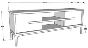 TV asztal Eslem Oak