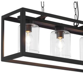 Jupiter 1805 - MC3 - Csillár láncon MACARI 3xE27/60W/230V fekete