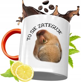 Narancssárga Bögre Vicces Janusz Hordozó Ajándék fényképes nyomtatással