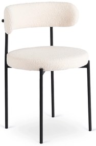 Étkezőszék TULSA krémszínű bouclé kárpittal  (baraner)