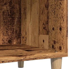 antik fa színű szerelt fa hanglemezszekrény 84,5 x 38 x 89 cm