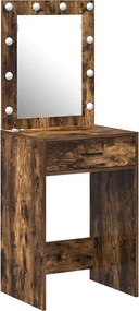 vidaXL Öltözködőasztal fiókkal Füstölt tölgy 50 x 41 x 135 cm Faanyag