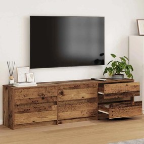 TV szekrény fiókkal Barna 180 x 34 x 50 cm Faanyag