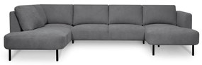 Sötétszürke sarokkanapé (bal oldali-U alakú) Hero – Scandic