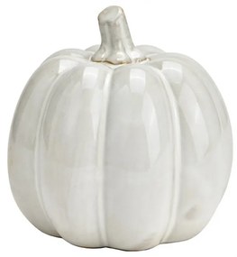 Porcelán sütőtök dekoráció PUMPKIN WHITE 9x9 cm fehér