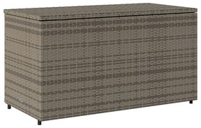 szürke polyrattan kerti tárolószekrény 110 x 55 x 60,5 cm