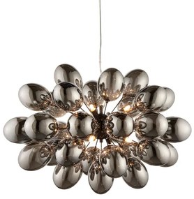 Endon 80124 - Csillár zsinóron INFINITY 8xG9/28W/230V fekete/füstös