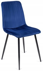 Étkezőgarnitúra 4 db. Sötétkék Bársony Ibis székkel. Bővíthető asztal HARRY 102-142 cm