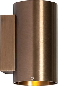 Okos fali lámpa sötét bronz kerek 2-lámpás 2 Wifi GU10 50mm-es izzóval - Sandy