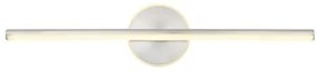 Globo 41924N Fali könnyű fém nikkel matt, akril fehér, IP44, szélesség x magasság: 608x130 mm, Mélység: 74 mm, LED 10W 230V, 980lm forrás, 720lm kimenet, 4000K