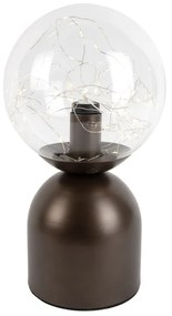 Hotel Chic asztali lámpa sötét bronz színben, átlátszó üveggel, E27-es fényzsinórral - Pallon Trend