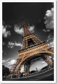 Poszterek keretben 40x60 Arany Eiffel-torony