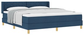Boxspring Ágy Matraccal Kék színben, 180 x 200 cm, Szövet.