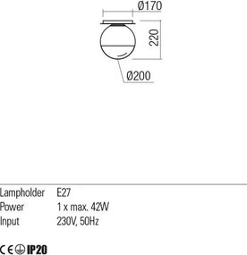 REDO 01-2278 BERRY Glamour Mennyezeti Lámpa E27 IP20