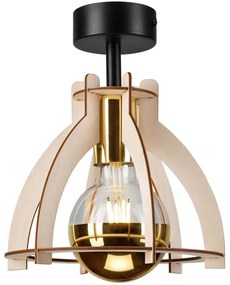 Felületre szerelhető csillár LANDO 1xE27/15W/230V bükkfa