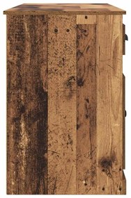 vidaXL Íróasztal szekrénnyel Öreg fa 154,5 x 50 x 75 cm Faanyag