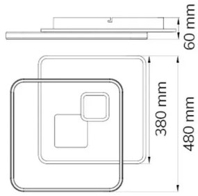 Wofi 11620 - LED Dimmelhető mennyezeti lámpa AKON LED/43,5W/230V 2700-5500K+ távirányító