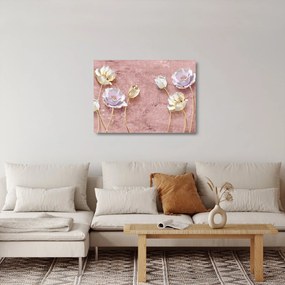 Virágok képe (üvegen) (70x50 cm)