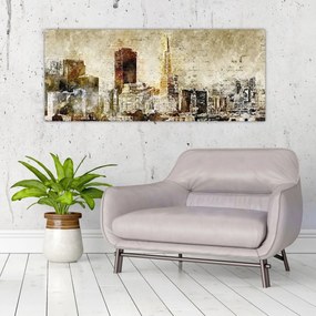 Kép - Művészileg renderelt város (120x50 cm)