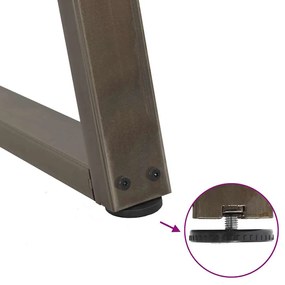 2 db V-alakú natúr acél dohányzóasztal láb 40 x (30-31,3) cm