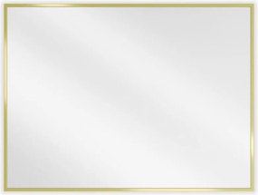 Mexen Loft négyszögletes fürdőszobai tükör 80 x 60 cm, arany keret - 9852-080-060-000-50